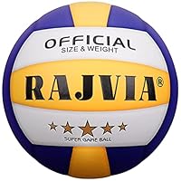 Rajvia Volleyball, Beach-Volleyball, Soft Touch, Volleyball, für Innen- und Außenbereich, Strandspiel, Erwachsene und Kinder, Größe 5 (Blue)