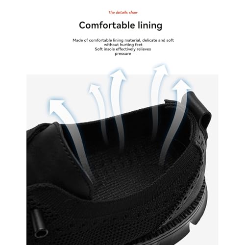 Mens Shoes Casual Sneakers,Mesh Dress Shoes for Men,Mens Wearbreeze Shoes,Breeze Shoes for Men,Loafers Slip On Shoes,Comfortable Lightweight Fashion Walking Business Lace-Up Oxford Shoes for Men3