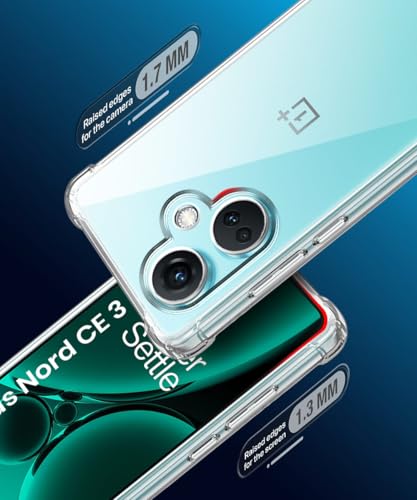 Image of WOW IMAGINE Clear Back Cover Case for 1+ OnePlus Nord CE 3 5G | Shockproof Soft TPU Case | Cushioned Edges for Ultimate Protection Back Cover Case - Transparent
