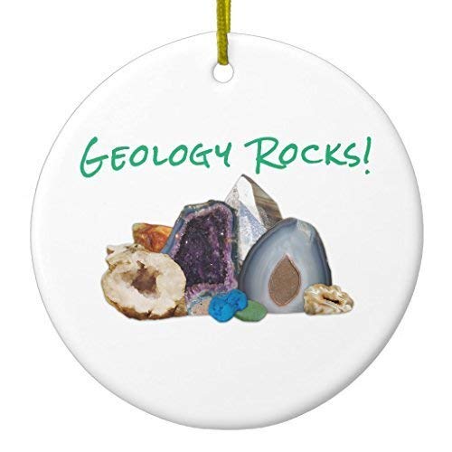 Rustic Christmas Decorations for Tree Geology Rocks! Circle Round Christmas Hanging Ornaments for Kids