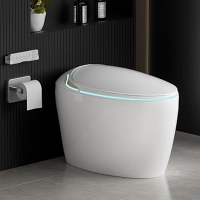 usofrint Smart Bidet Toilet, Modern Elongated toilet with Bidet Built in for Bathroom, Toilet Heated Seat with Warm Water Sprayer & Dryer, Off-seat Auto Flush, LCD Display & Foot Sensor Operation