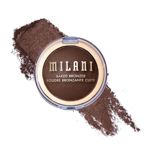 Milani Baked Bronzer - Long-Lasting Powder for Natural Sun-Kissed Glow- Lightweight Buildable & Streak-Free Makeup with Radiant Finish- Talc-Free Vegan & Cruelty-Free Made in Italy Sicilian Sunset