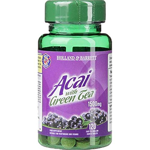 Buy Holland & Barrett Acai with Green Tea 1500mg Tablets 120's Online