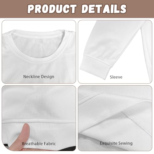 2024 Fall Long Sleeve Sweaters for Men Women Casual Crew Neck Sweatshirt Plus3