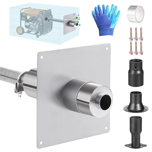 Generator Exhaust Extension Silencer Kit Portable Generator Muffler Silencer Kit (Must Be Used in Enclosed Spaces) Exhaust Noise Reduce 80% (Silver 25.53 Hose)