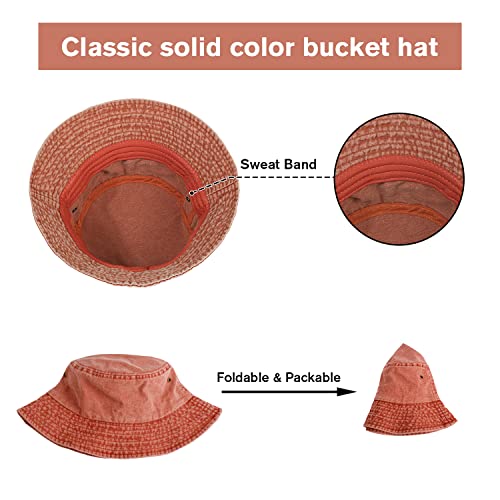 Crazy Era 3 Pack Washed Cotton Bucket Hats Packable Summer Outdoor Cap Travel Beach Sun Hat Plain Colors For Men Women #TOP5