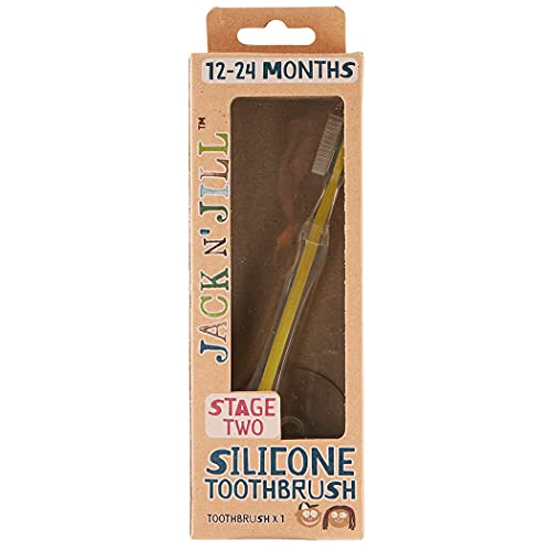 Jack N Jill Silicone Toothbrush 1-4 years 1 Brush x 1 Cover