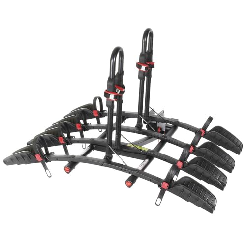 Trimax RMBR4 - Road-MAX Hitch Mount Tray - 4 Bike Rack Hitch Mount for SUV, Truck, Van - Foldable, Locking Arms, 2' Receiver - 1 Rack