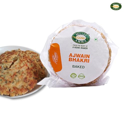 Image of Millet Amma Baked Ajwain Bhakhri - 360 Gms | (Pack of 2 - Each 180 Gms) | Ready to Eat | Best Choice for Snack Time, Parties & Events | Healthy Traditional Gujarati Snacks.