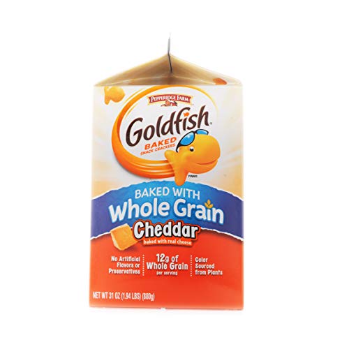 Image of Pepperidge Farm Goldfish Baked Snack Crackers with Whole Grain Cheddar Cheese, 31 Oz, Pack of 6