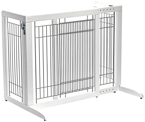 Richell High Freestanding Pet Gate, Standard, Origami White #TOP1