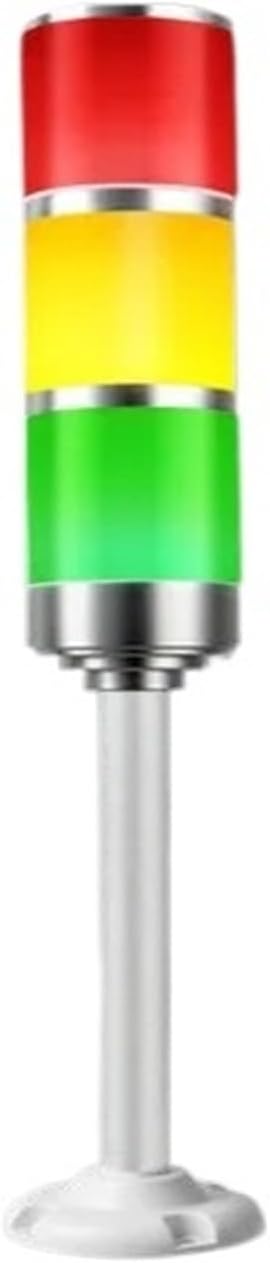 12V Aluminum Industrial Multilayer Stack Light with Foldable/L Rod Base LED Signal Tower Alarm Caution Safety Lamp