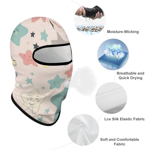 Balaclava con estrellas para hombre y mujer, máscara facial para protección solar, transpirable, cubre toda la cabeza, ideal para senderismo, ciclismo, carrera y conducción miniatura 3