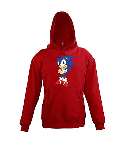 Youth Designz Sudadera con capucha para niños, modelo Sonic rojo 5-6 Años