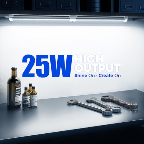 Image of Barrina T8 LED Shop Lights 1.5FT, 25W 3450LM 6500K, 2 Pack High Output Tube