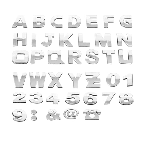 HZEL Car Letters Emblem, 40PCS 3D Number Symbol Vehicle Badge Decal,...