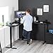 VIVO Electric Multi-Motor Height Adjustable Corner 3 Leg Standing Desk Frame, Sit Stand Ergonomic L Frame with Push Button Controller, Black, DESK-V123EB