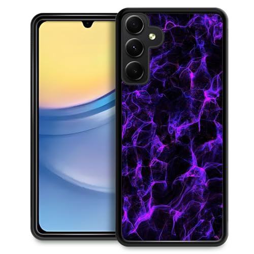 Coque Samsung A15 premium rigide motif étonnant texture bois violet