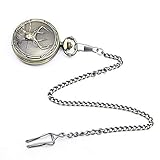 klein ist es 25mm Alte antike Bronze Deer Design Taschenuhr mit Halskette WP4013