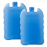 Packs de glace 2PCS, blocs de congélation durables à l'épreuve des fuites scellés de longue durée, packs de glace plus fraîche portables Gardez au frais pour le climatiseur du réfrigérateur de boisso