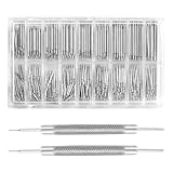 WUYJI Set di 144 anse a molla per cinturini di orologi, con 2 utensili, set di anse a molla in acciaio inossidabile, strumenti per smontaggio e riparazione di orologi da 8-25 mm