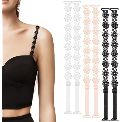 6 Pairs Elegant Lace Bra Straps Cover