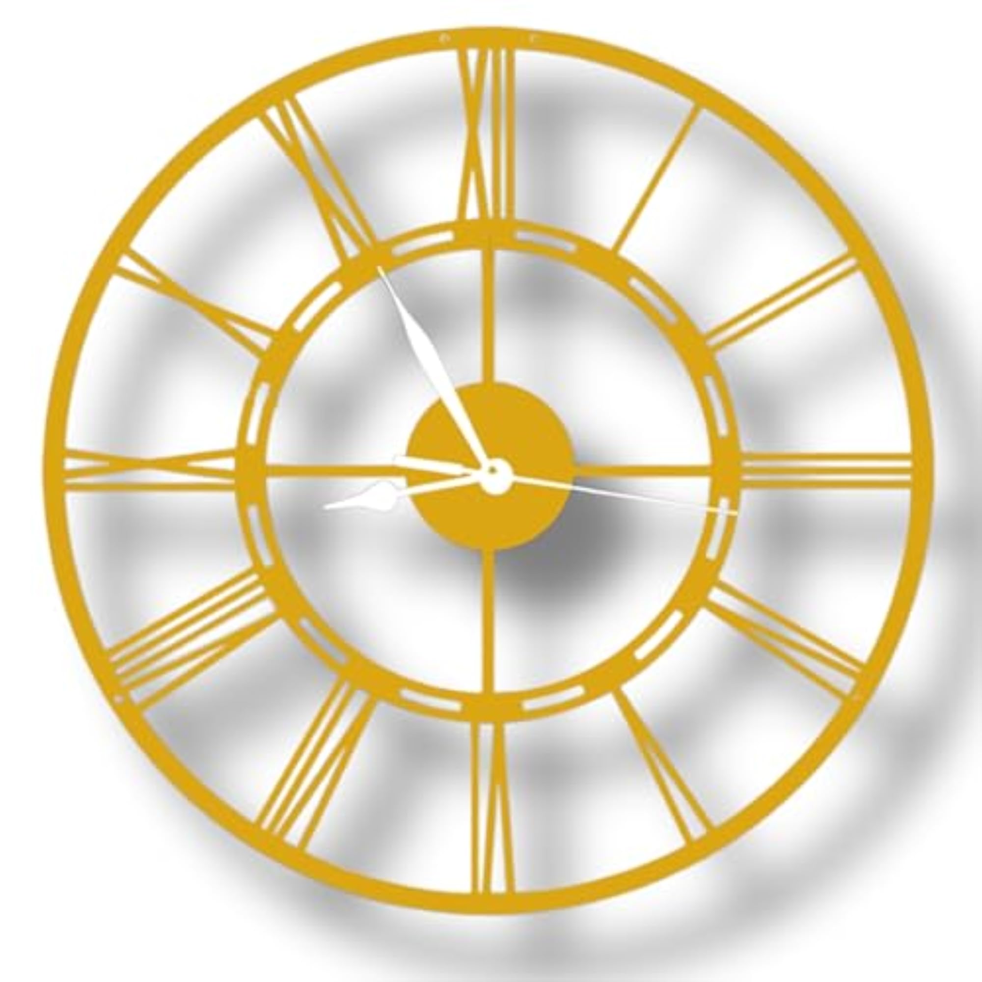 Stylish Metallic Wall Clock for Home and Office Decor