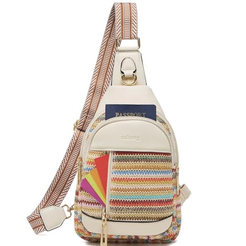 Image of cakang Womens Sling Bag Crossbody Bags for Women Vegan Leather Sling Backpack Daypack Fanny Pack Crossbody Purse Travel