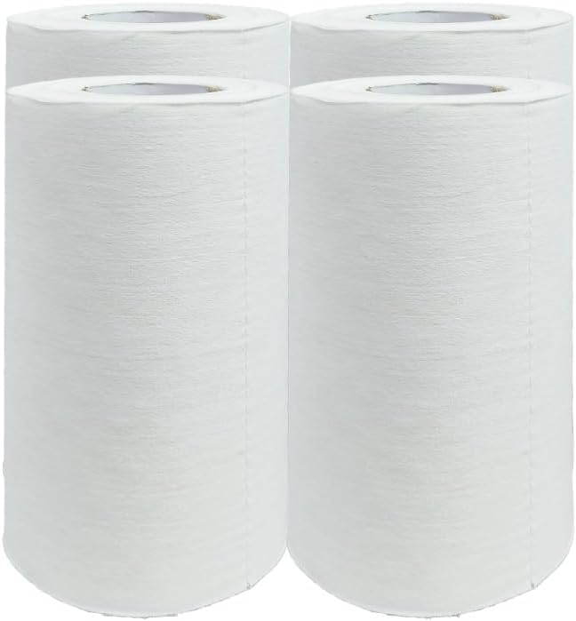 Warmfinity Multipurpose Kitchen Tissue/Towel 3 ply washable and reusable oil and moisture absorbent White Paper Roll (60 sheets per roll) (Pack of 4)