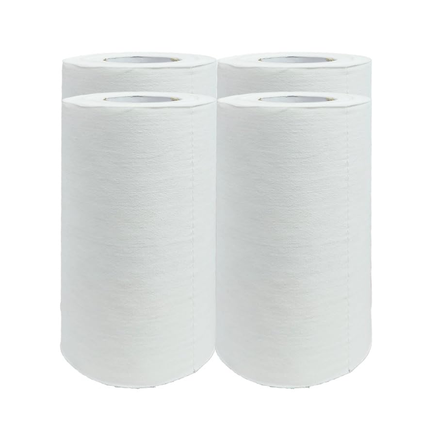 Warmfinity Multipurpose Kitchen Tissue/Towel 3 ply washable and reusable oil and moisture absorbent White Paper Roll (60 sheets per roll) (Pack of 4)