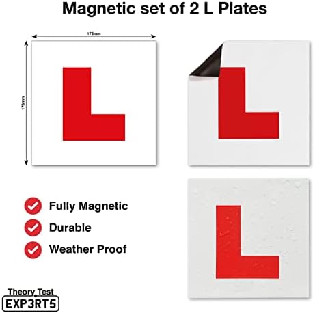 The Highway Code 2023 UK + Know Your Traffic Signs 2023 UK + 128 Road Signs Flash Cards 2023 UK + 2 x Magnetic L Plates - Driving Instructor Approved - Driving Test Gifts For Boys & Girls 16-18 Years