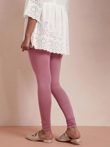Image of TWIN BIRDS Tailored Cut and Classic Fit Super Stretchable Elastane Fabric Churidar Leggings for Women