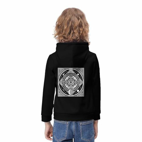 Pull à capuche pour le collège et les loisirs vêtement ado motif 3D mystique - 4