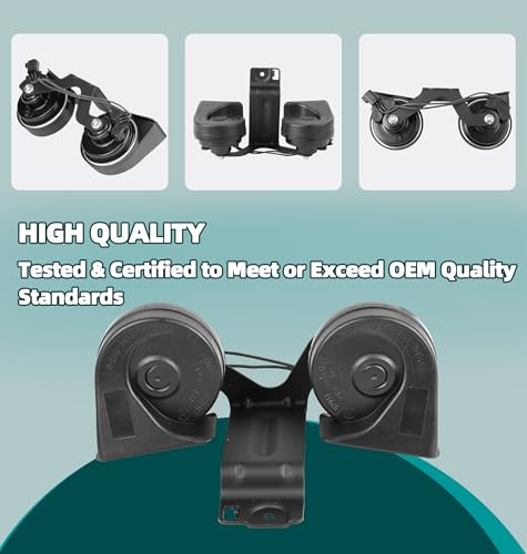 MITZONE Dual Horn Assembly with Bracket Compatible with Ford Explorer Police Interceptor Utility 2016 2017 2018 2019 2.3L L4 3.5L 3.7L V6 GB5Z-13832-A by MITZONE - Image 5