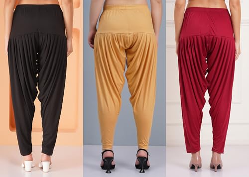 Image of Buy That Trendz Patiala Salwar for Women Relaxed Fit Viscose Patiyala Salwar Harem Bottom Pants