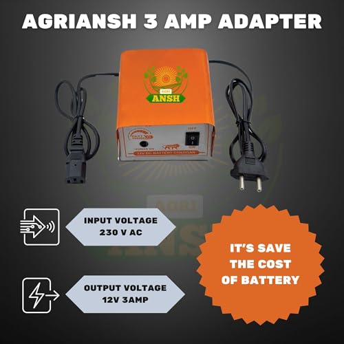 Image of Agriansh 15KV Jhatka Machine Full Kit Solar Zatka for 150 Bigha (60 Acres) | AC-DC Adapter, Heavy Insulators, Tighteners & Danger Boards | Fully Automactic Zatka Machine Kit