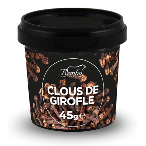 Clous de Girofle Bembo 45 g | Épice Naturelle et Aromatique | Sans Glutamates, Agents Anti-agglomérants, Colorants | Emballage anti-lumière et anti-oxydation