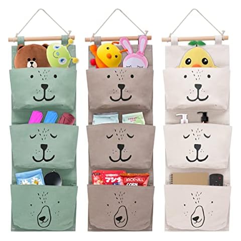 DASIAUTOEM Bolsa de Almacenamiento para Colgar con 3 Bolsillos Cover