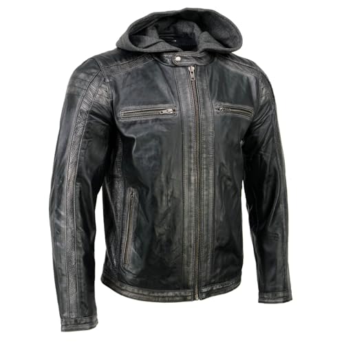 Milwaukee Leather Premium Men's Leather Fashion Casual Jackets and Coats with Hoodie | SFM