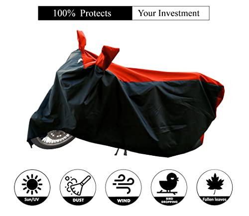 Image of All Season Bike Cover for New Suzuki V-Strom SX 250 Bike Cover with Water-Resistant and Dust Proof Premium 190T Fabric Red Stripe