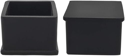 Miniatura 37 de Flyshop 8 tapas para patas de sillas de patio, de PVC, protectores de suelo cuadrados para patas de silla, fundas cuadradas para muebles, 3/4 PVC