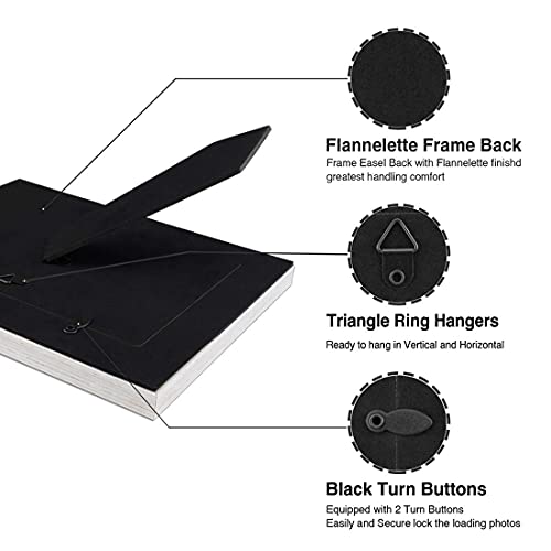 Lavie Home 5X7 Picture Frames (3 Pack, Distressed White Wood Grain) Rustic Photo Frame Set With High Definition Glass For Wall Mount & Table Top Display #TOP1