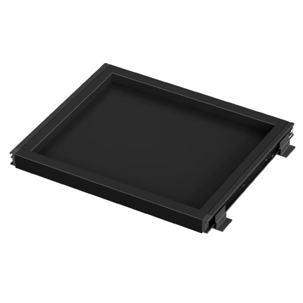 Étagères de cuisine coulissantes et meuble noir extensible gain de place
