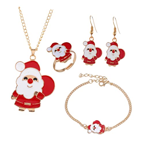 NOLITOY Conjunto De 3 Peças De Pulseiras Da Moda Para Presentes Femininos Brincos Colar De Natal Bri
