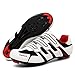 GZDD Hommes Femmes Chaussures De Cyclisme sur Route Confortables Respirant VTT VTT Formateurs Semelle en Caoutchouc Chaussures Plates pour L'extérieur Antidérapant,Blanc,45EUR