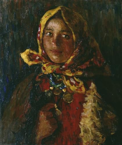 Tableau impressions d'art mural de paysanne par Abram Arkhipov décoration de chambre 60x90cm