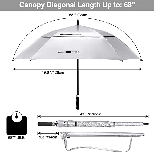 G4Free 68 Inch Square Golf Umbrella
