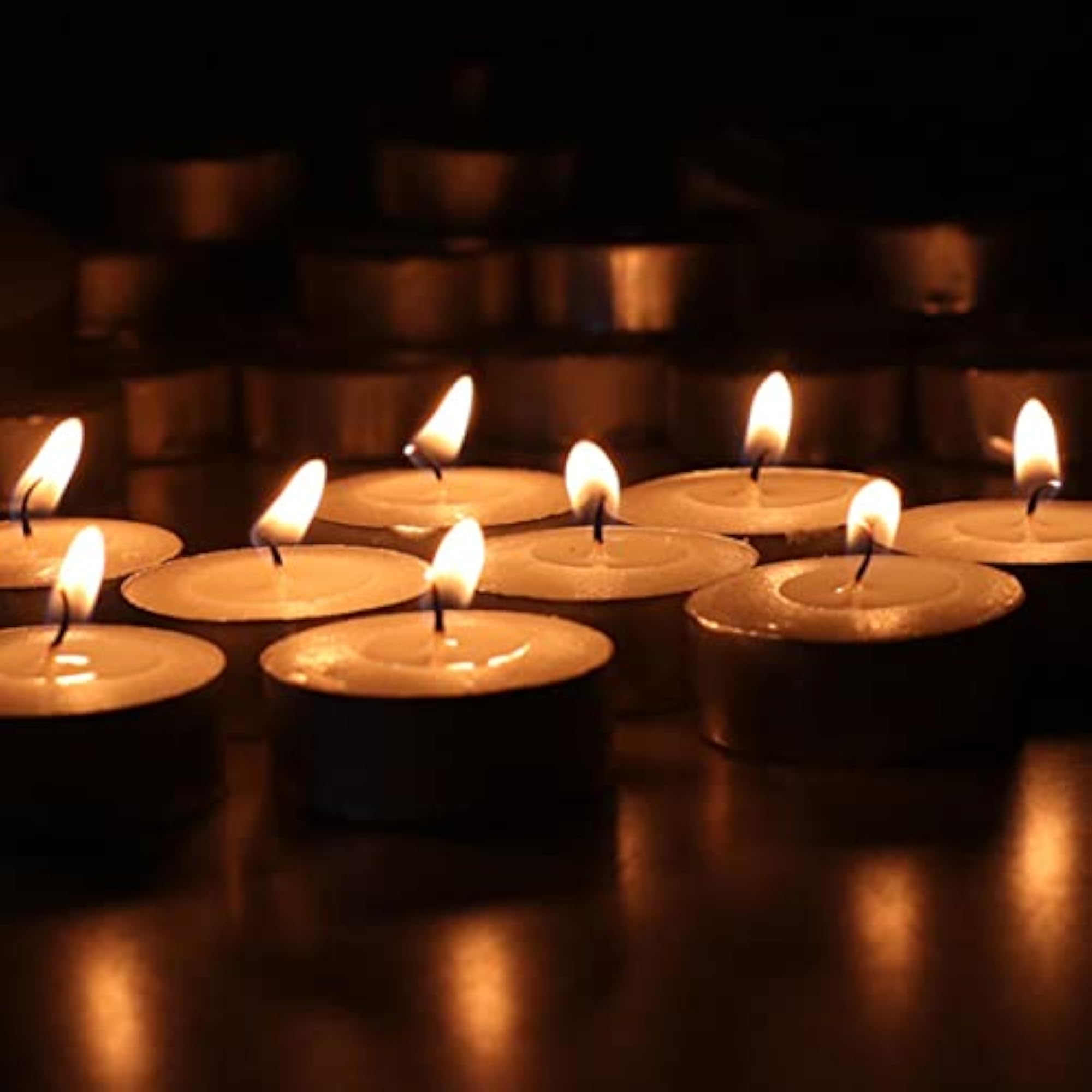 Mini Tealight Candles, Unscented Tea Lights, 4-5 Hour Burn