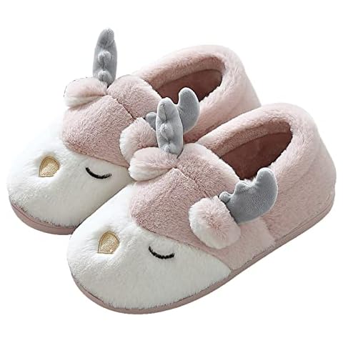 Cartoon Slippers Felt Slippers Women's Plush Slippers Felt Comfortable Mules Felt Shoes Fluffy Slippers Soft Slippers Indoor Outdoor Home Shoes Hat Shoes Winter Slippers, Z0129 pink, 7 Cover