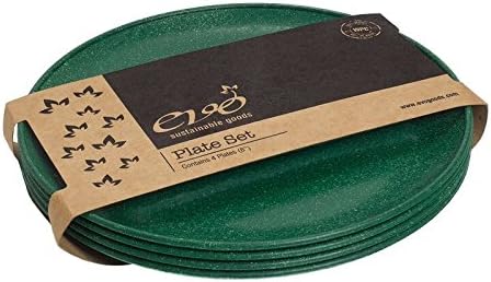 EVO Sustainable Goods 8" Plate, Set of Four, Dark Green